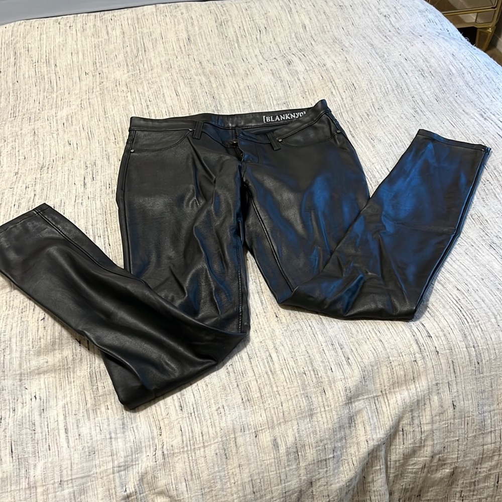 Black leather pants size 27 from blanknyc